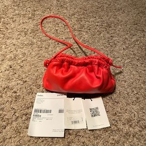 Mansur Gavriel Mini Cloud Clutch Soft Lambskin Adjustable Strap